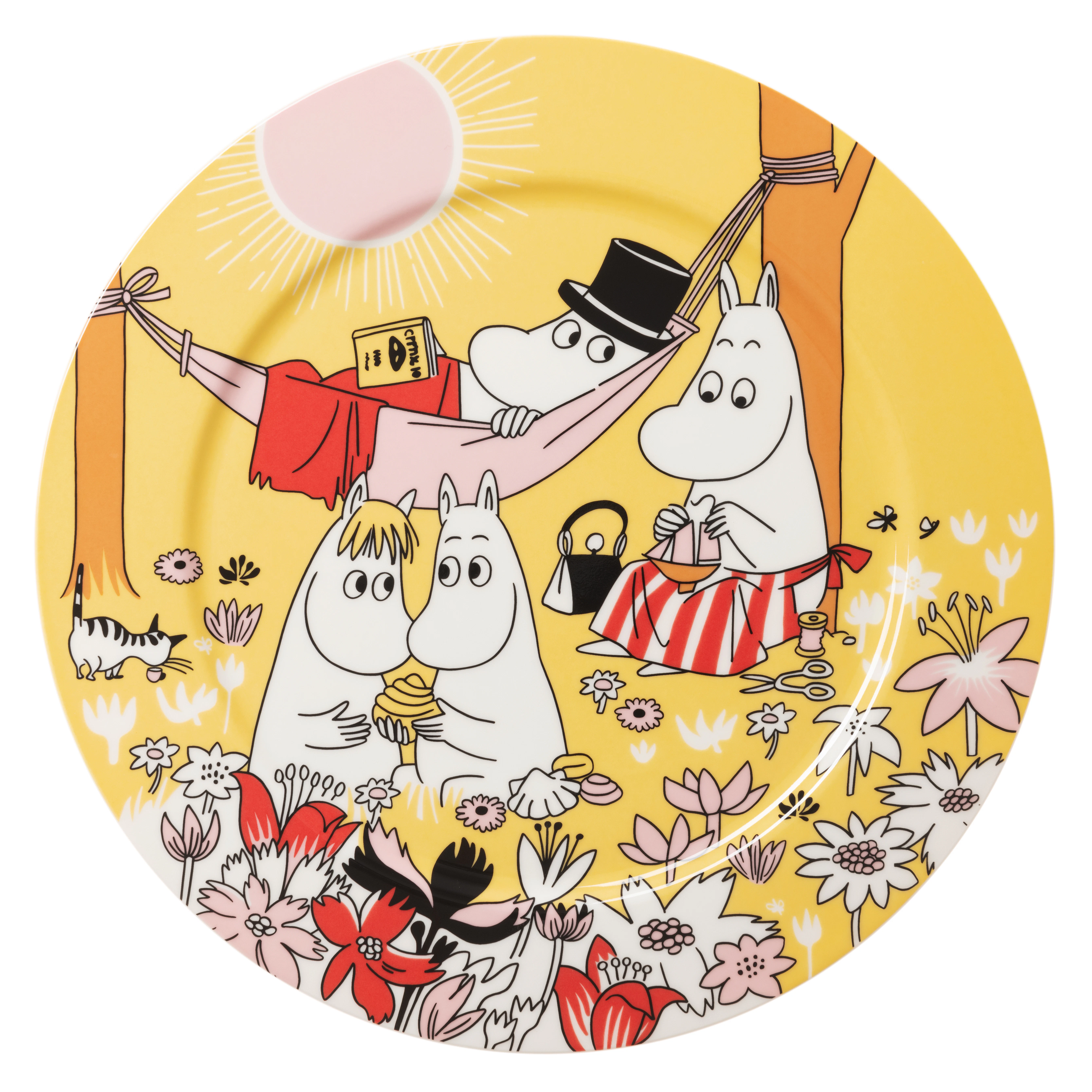 Moomin Arabia Moomin Serveringsfat 30 Cm Family Time Gul -  Serveringsfat Vitroporcelain Multi - 1082663