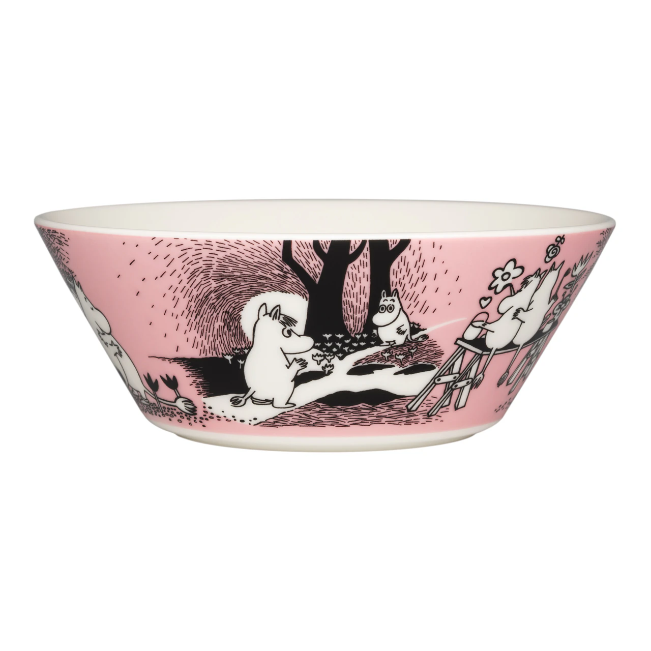 Moomin Arabia Moomin Sk&aring;l 15 Cm Love 30 -  Serveringssk&aring;ler Vitroporcelain Rosa - 1083240