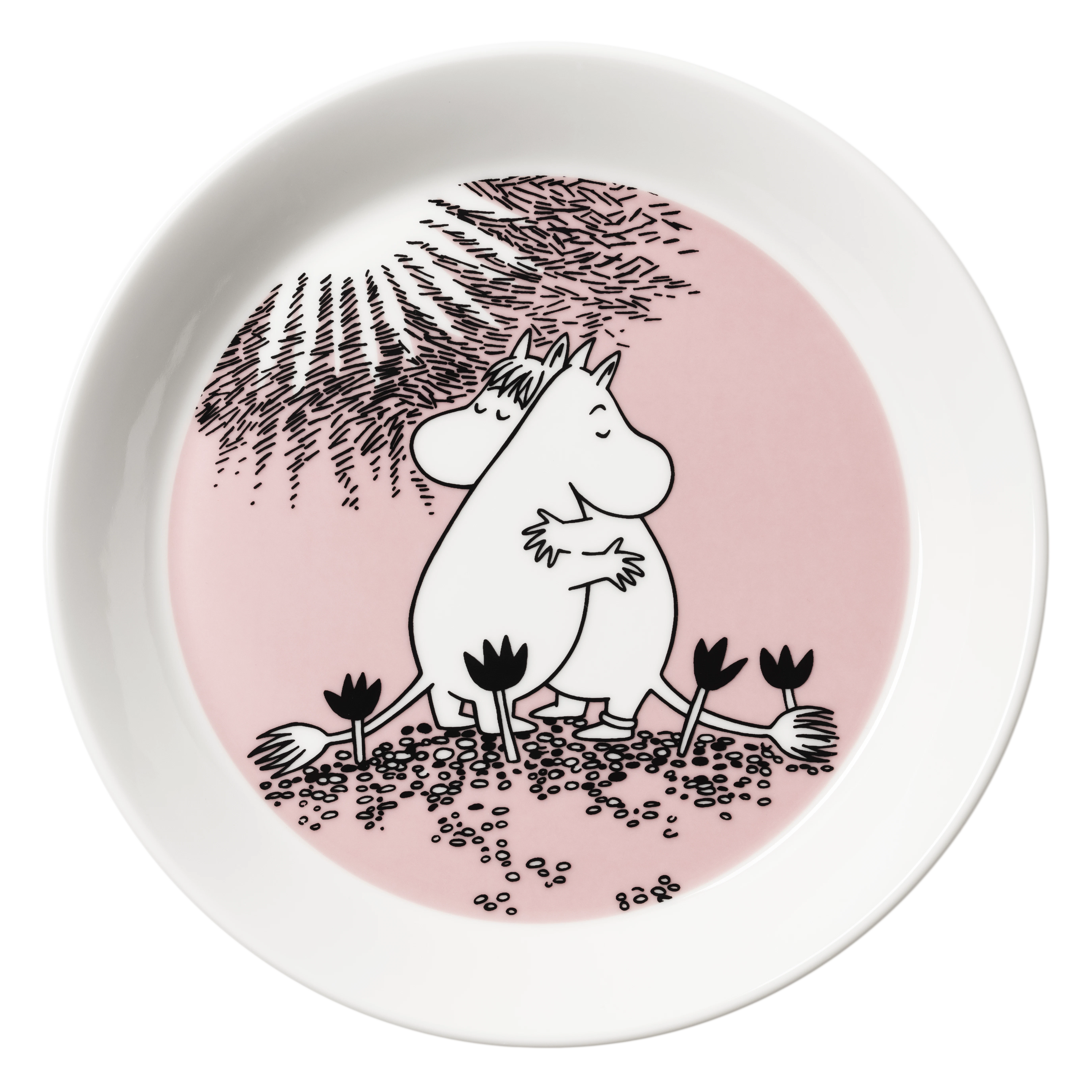 Moomin Arabia Moomin Tallerken 19 Cm Love 30 - Asjetter Vitroporcelain Rosa - 1082610