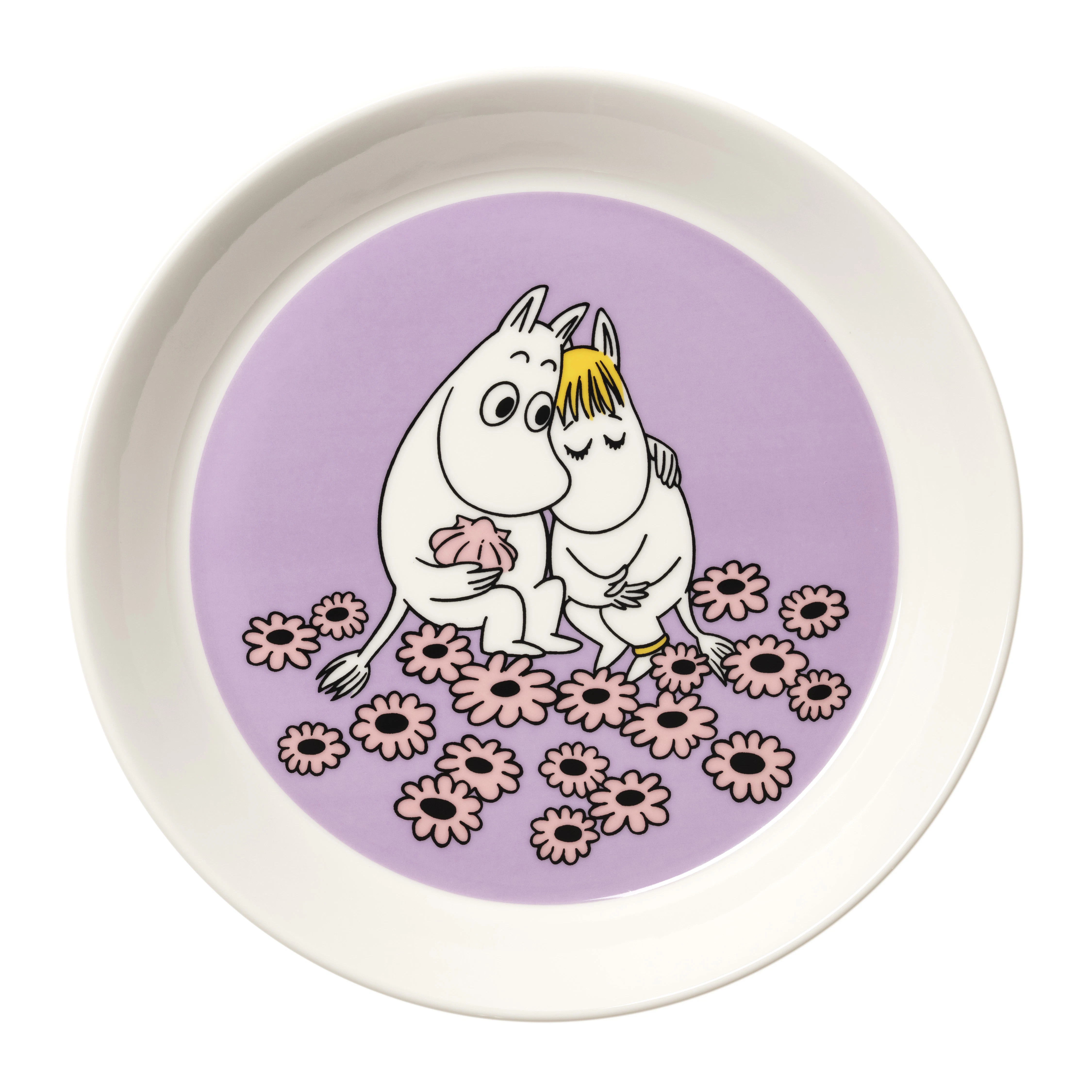Moomin Arabia Moomin Tallerken 19 Cm Sweethearts -  Asjetter Vitroporcelain Lilla - 1082636