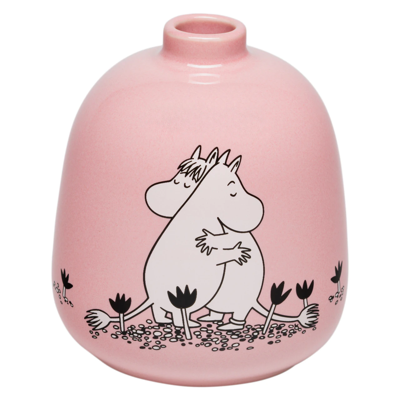 Moomin Arabia Moomin Vase 83 Mm Love 30 -  Vaser Vitroporcelain Rosa - 1082615