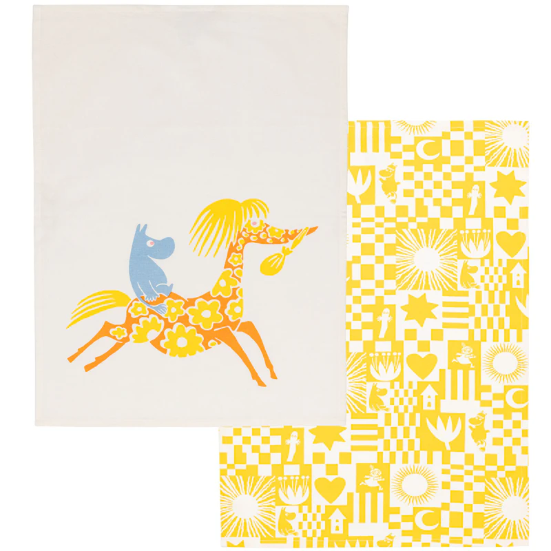 Moomin Kitchen Towel Party 2-pack, Yellow