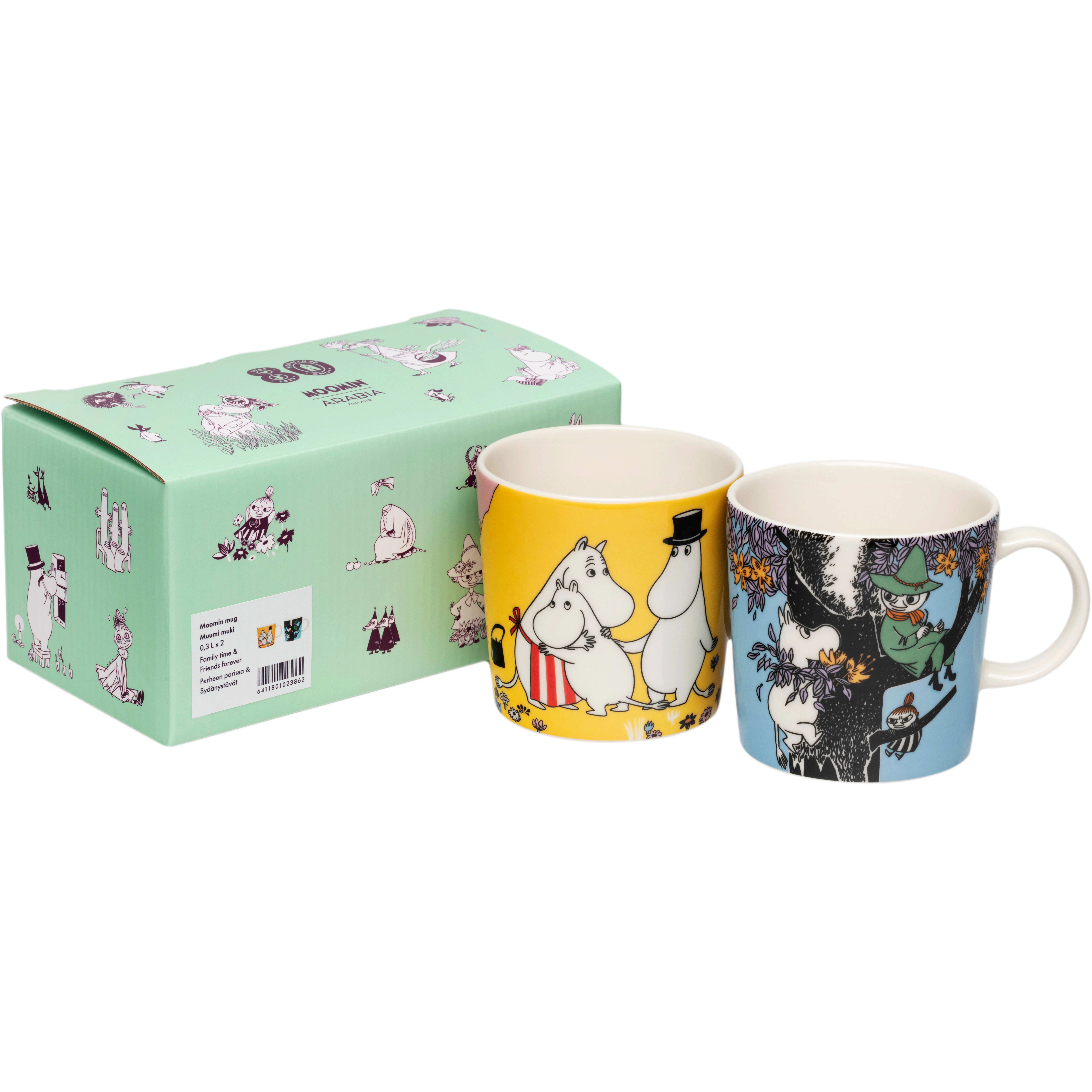 Moomin Arabia Mummi Krus Family Time & Friends Forever 30 Cl 2-pk -  Mumin-krus Vitroporcelain Multi - 1080515