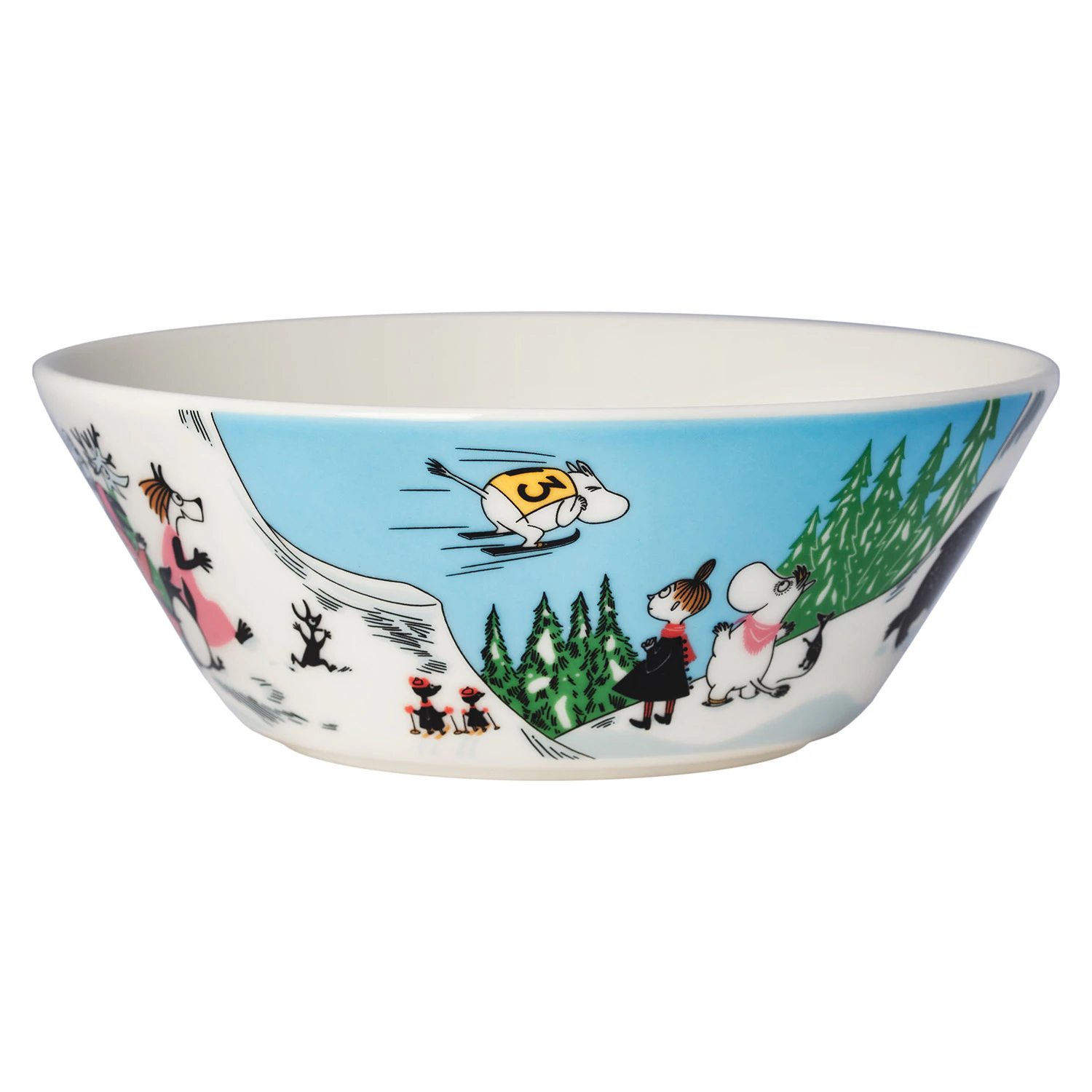 Moomin Arabia Mummi Vinteren 2024 Sk&aring;l 15 Cm Skihopping -  Dessertsk&aring;ler Porselen Multi - 1073521