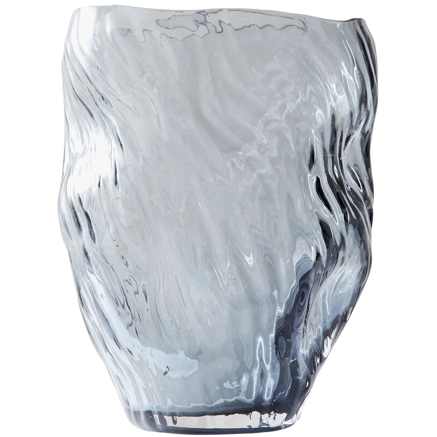 Muubs Mud Vase 25 Cm R&oslash;kt -  Skulpturer Glass Smoked - 9490002122