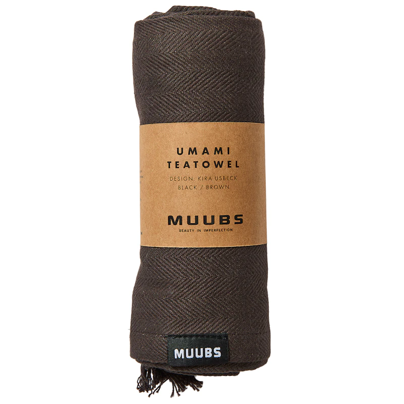 Umami Kjøkkenhåndkle 50x70 cm, Brun / Sort