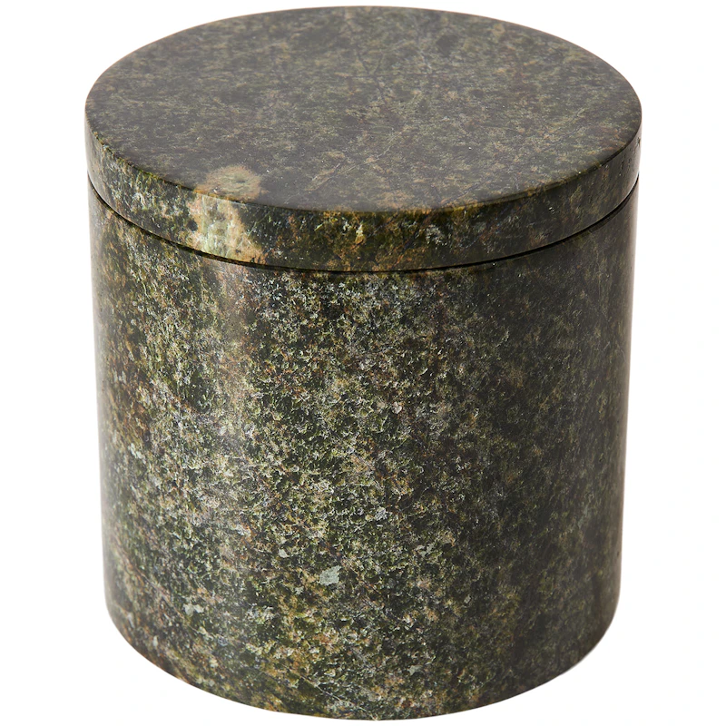 Vita Krukke Med Lokk Marmor, Seagrass