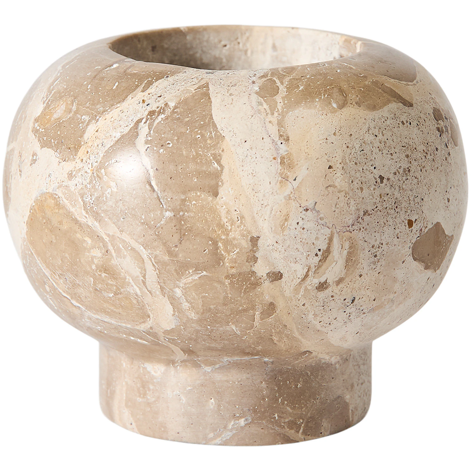 Muubs Vita Lyslykte &Oslash;7,5 Cm  -  Lysestaker Marmor Seashell - 9190002227