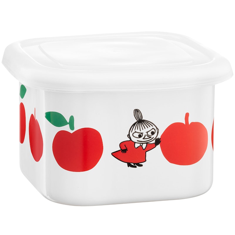 Moomin Joyfull Apples Emaljekrukke Med Lokk 0,67 L