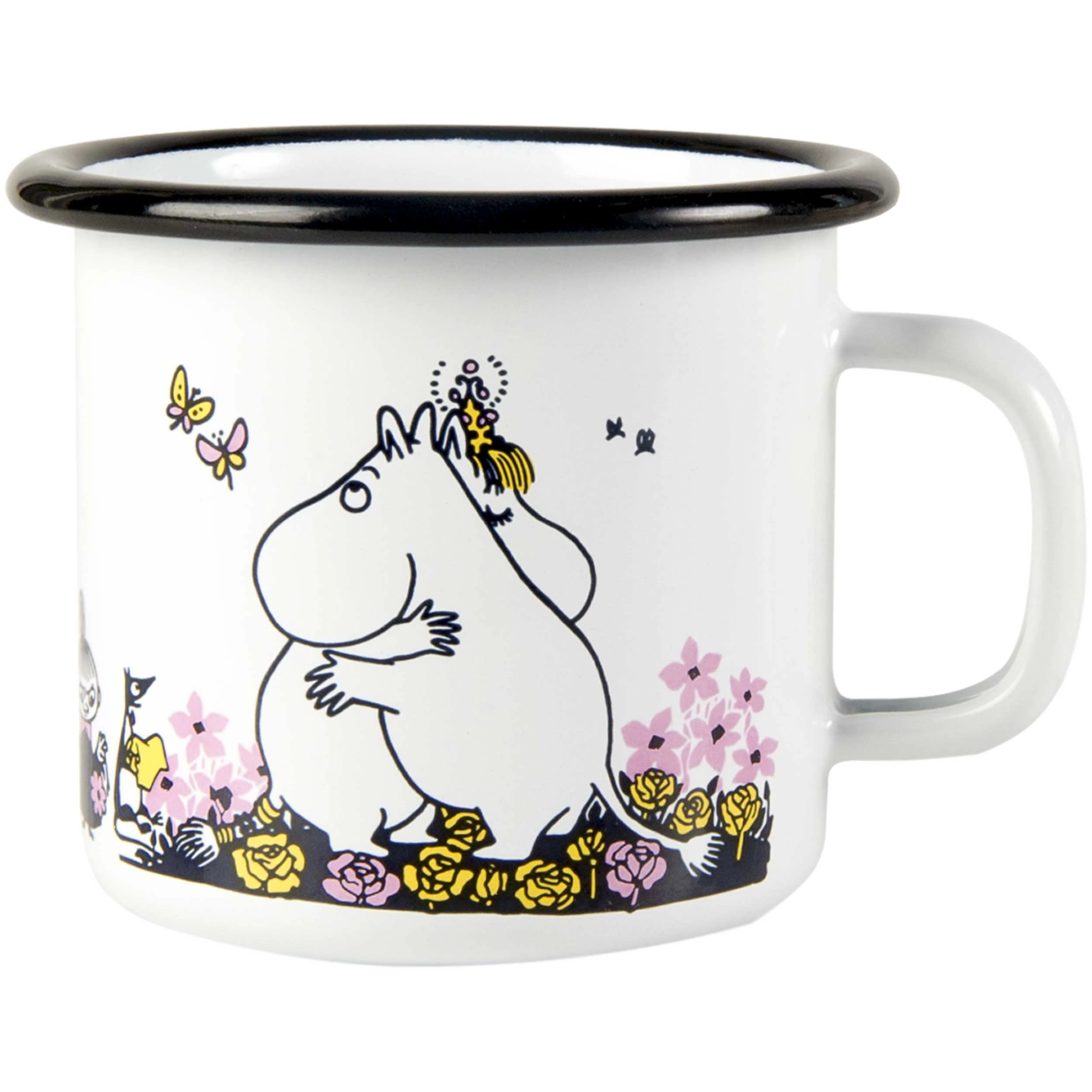 Muurla Moomin Enamel Mug 25 Cl Hug -  Kaffekopper Emalje Hvit - 1714-025-01