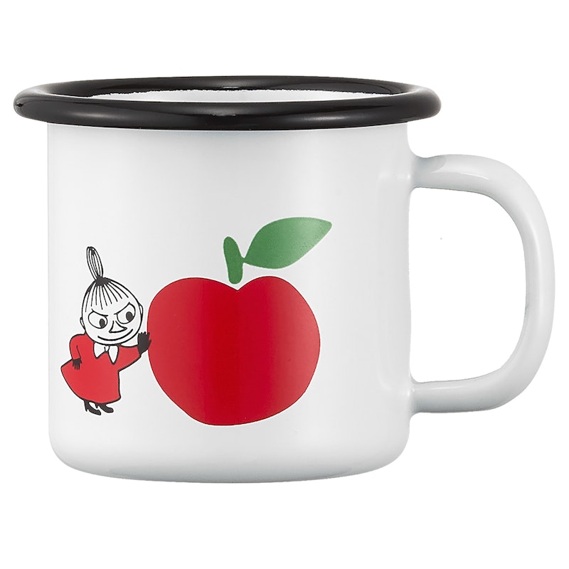 Moomin Joyfull Apples Emaljekrus 1,5 dl, Rød