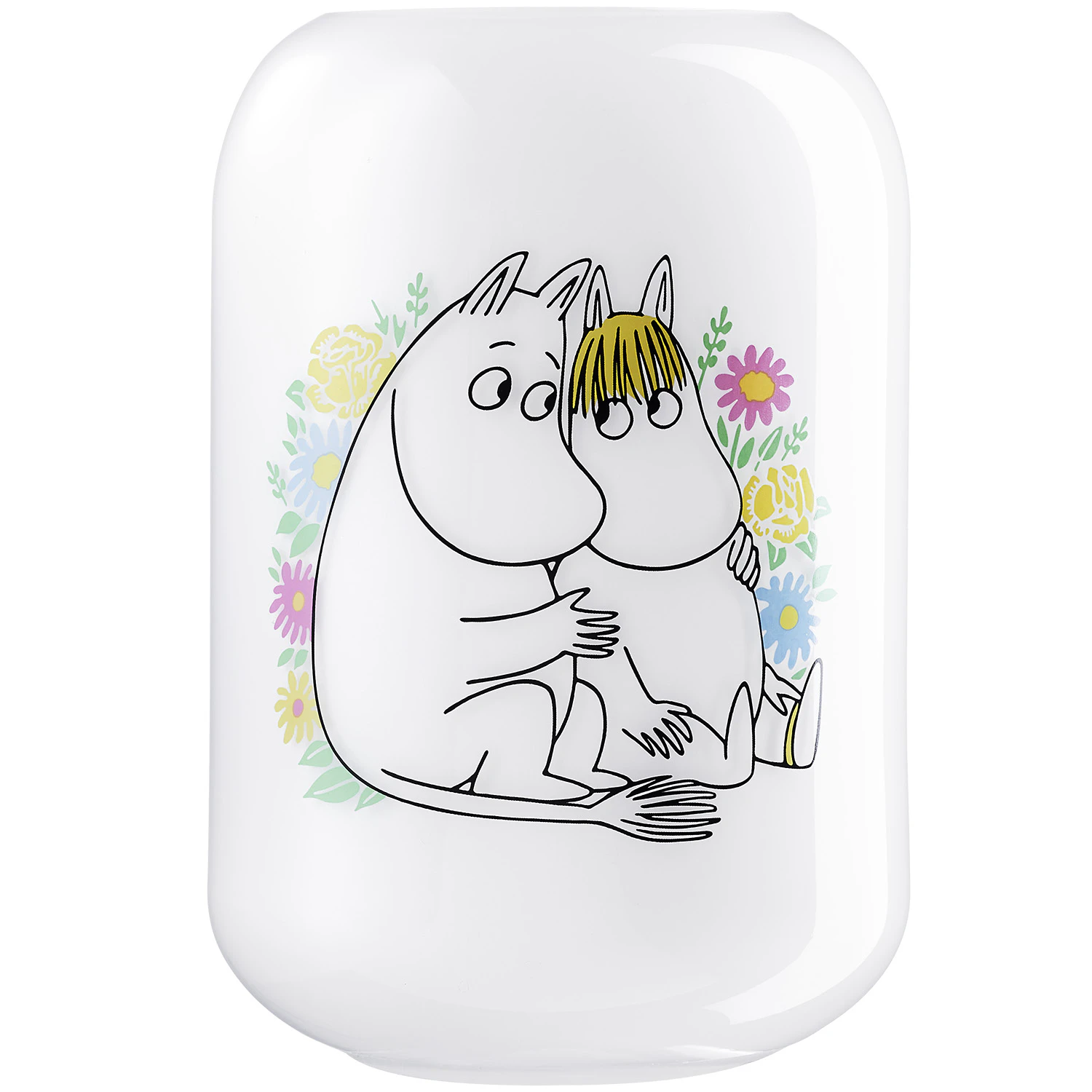 Muurla Moomin Flowers Vase 19 Cm  -  Vaser Glass Hvit - 750-190-02