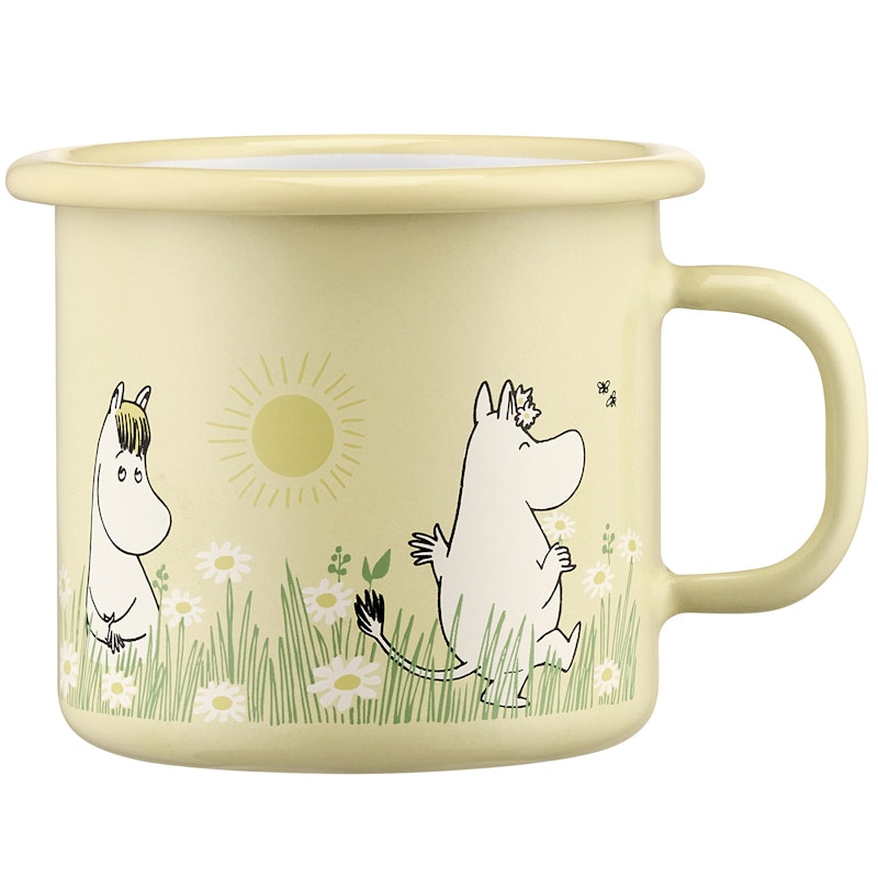 Moomin In the garden Emaljekrus 25 cl, Gul