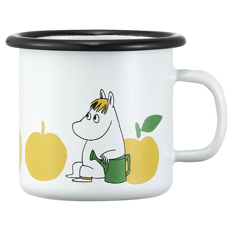 Moomin Joyfull Apples Emaljekrus 2,5 dl, Gul