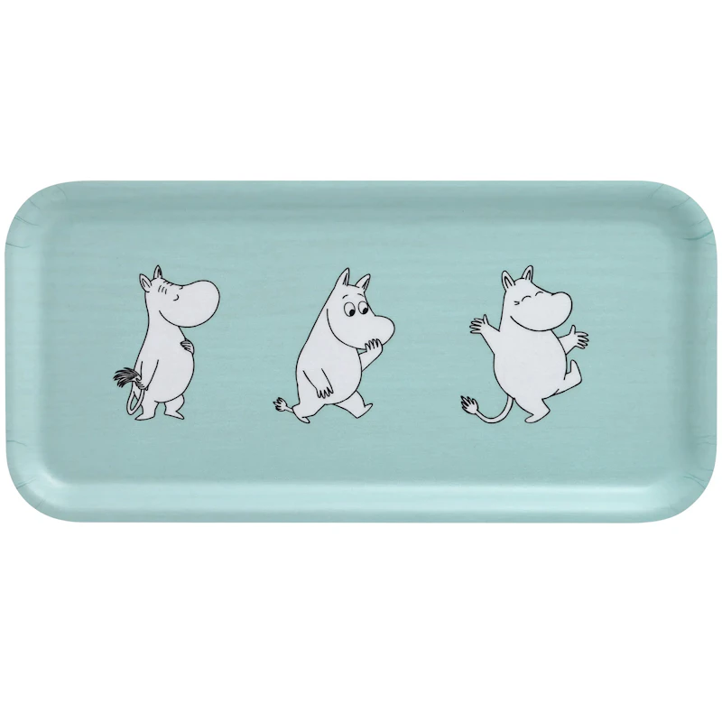 Moomin Retro Brett 27x13 cm, Lyseblå