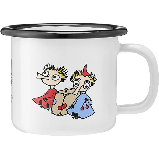 Muurla Mumin Krus 15 Cl Thingumy & Bob -  Mumin-krus Emaljert Karbonst&aring;l Hvit - 1701-015-01