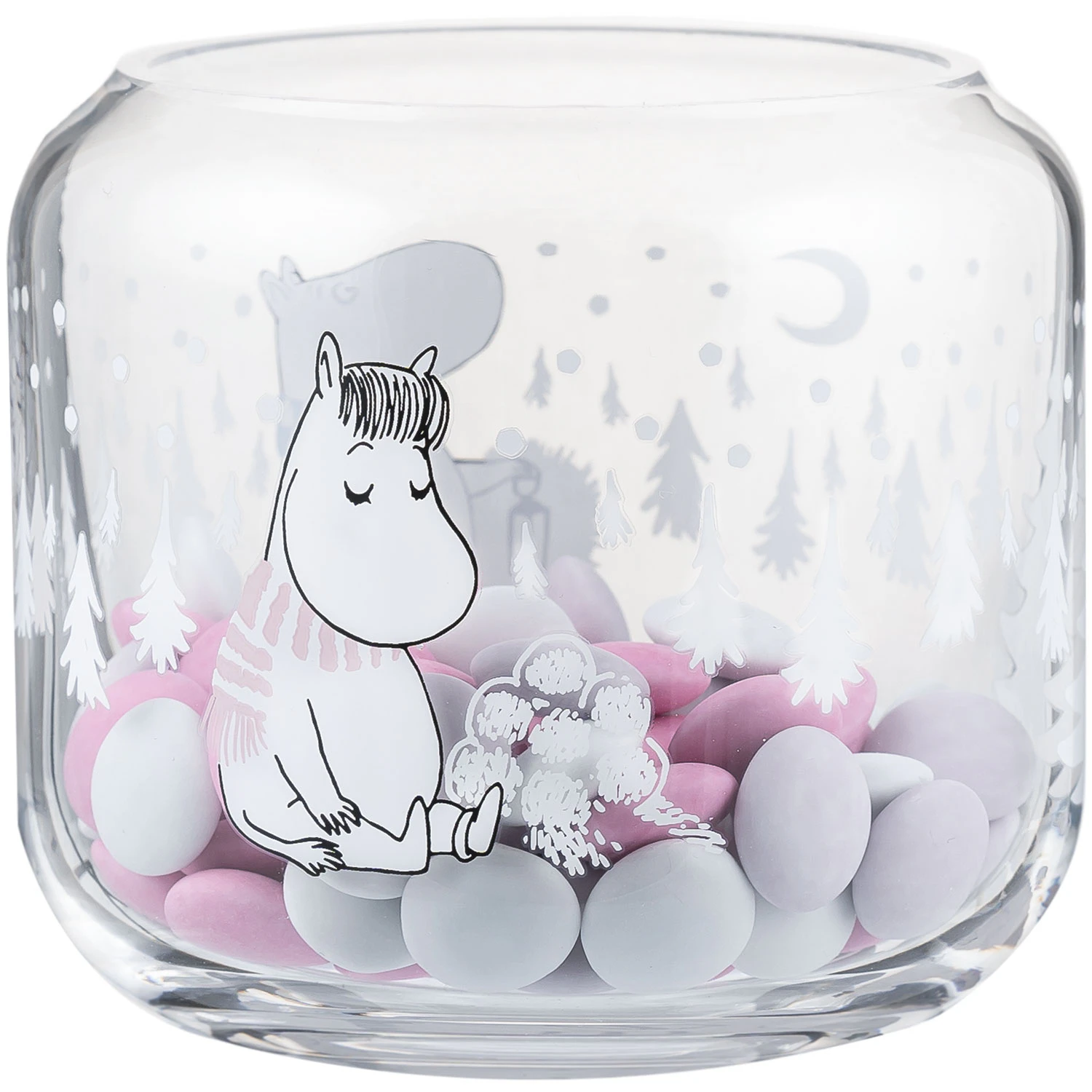 Muurla Mummi Lanterne 8 Cm Snowfall -  Lyslykter Glass Klar - 741-080-02