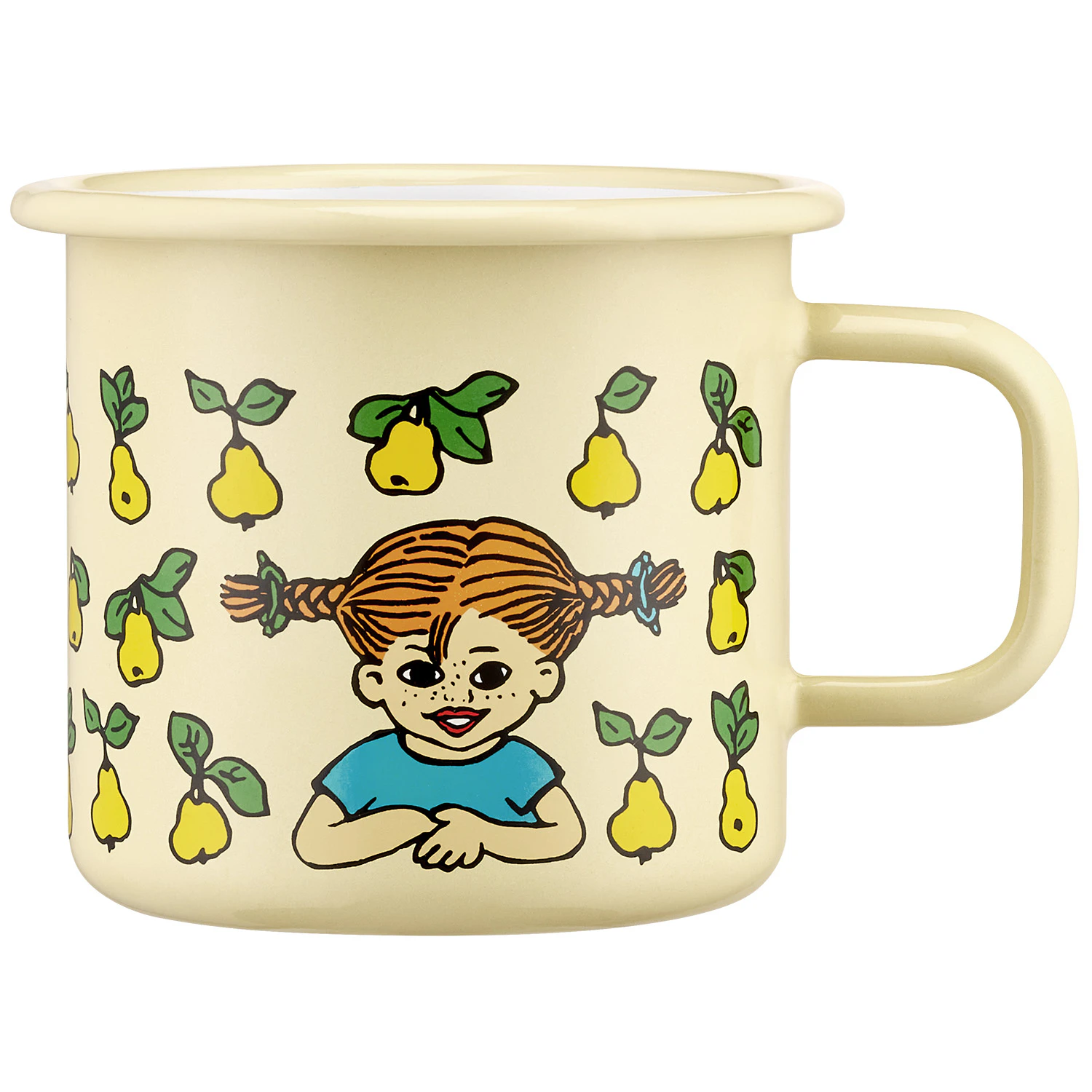 Muurla Pippi Fruits Krus 37 Cl -  Barneserviser Emalje Gul - 1405-037-02