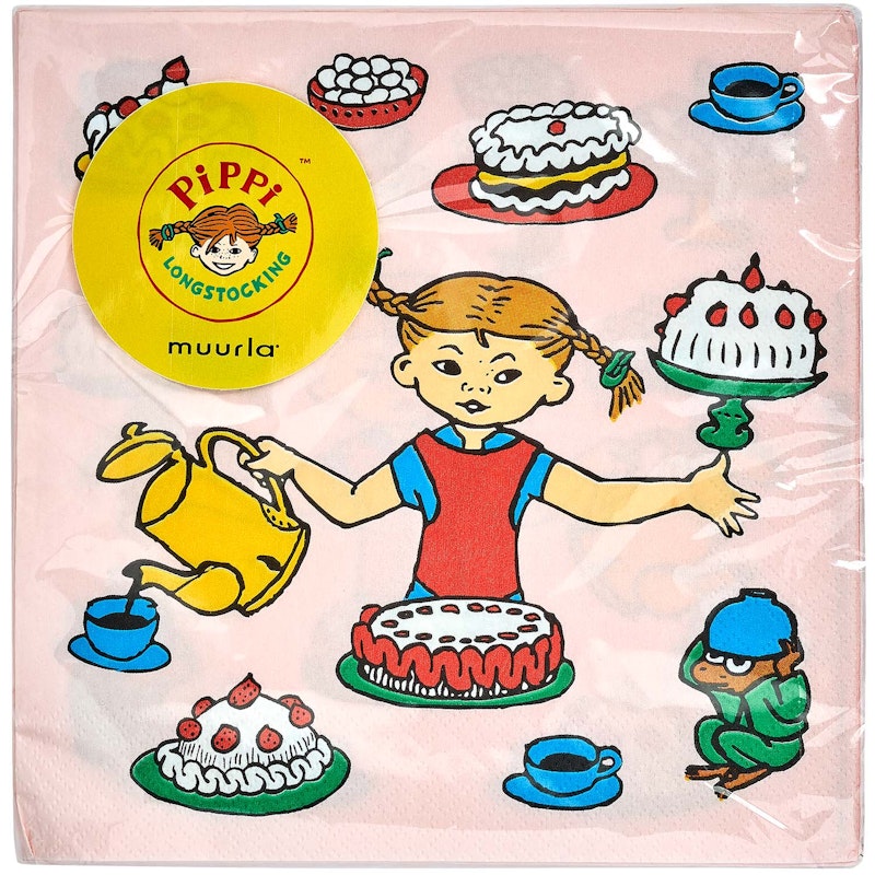 Pippi's Birthday Serviett 33x33 cm