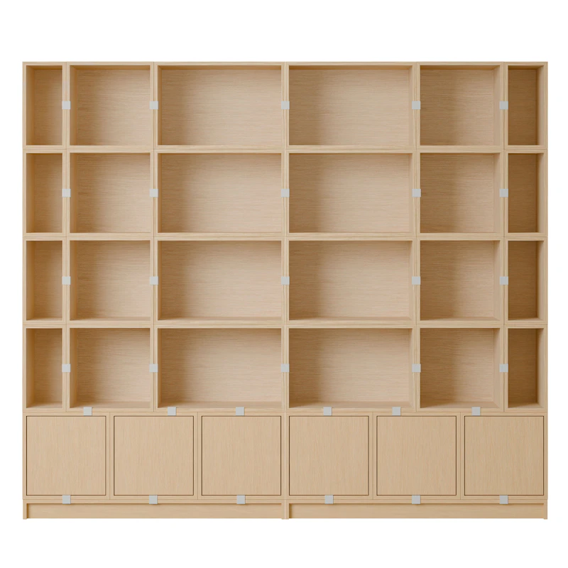 Stacked Configuration 1 Bokhylle, Eik