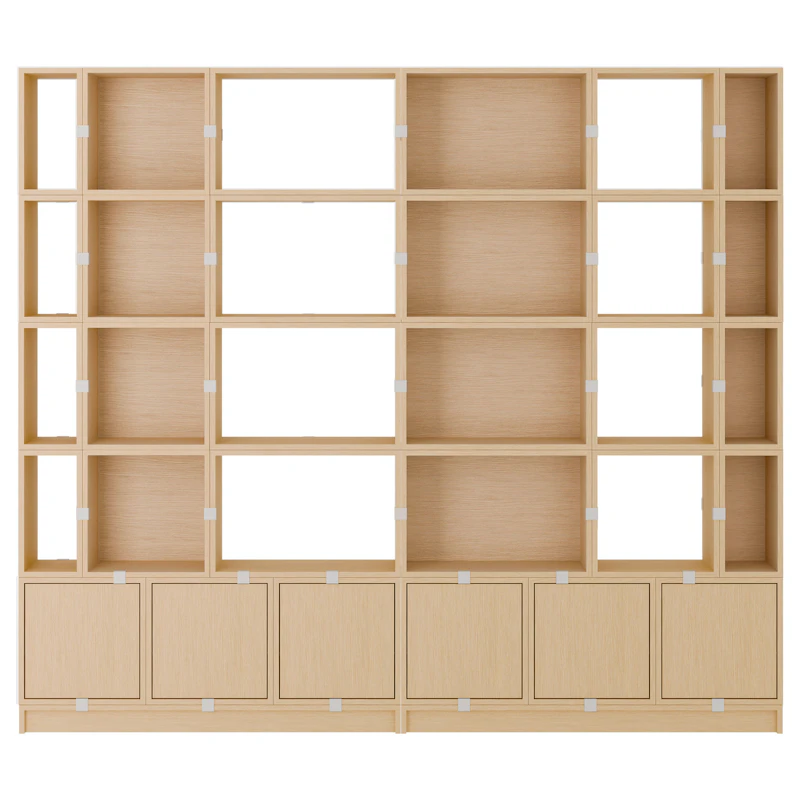 Stacked Configuration 1 Bokhylle, Eik