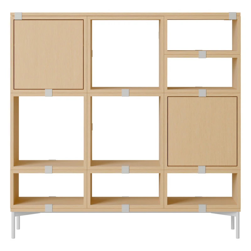 Stacked Configuration 3 Oppbevaring hylle, Eik