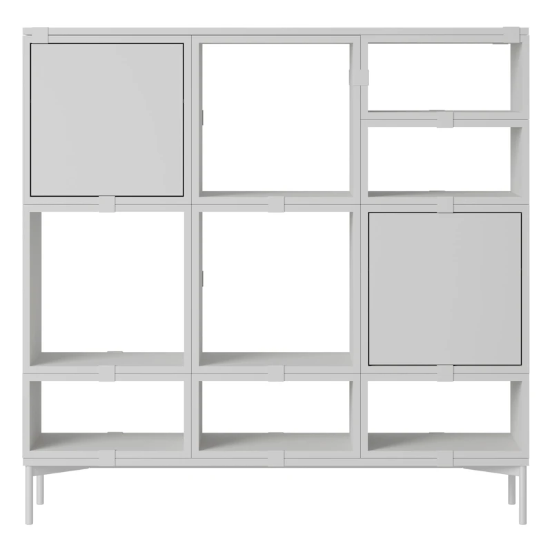Stacked Configuration 3 Oppbevaring hylle, Grå