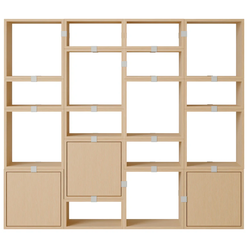 Stacked Configuration 4 Bokhylle, Eik