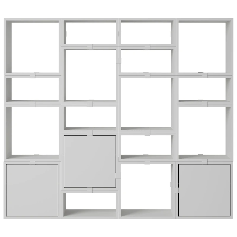 Stacked Configuration 4 Bokhylle, Grå