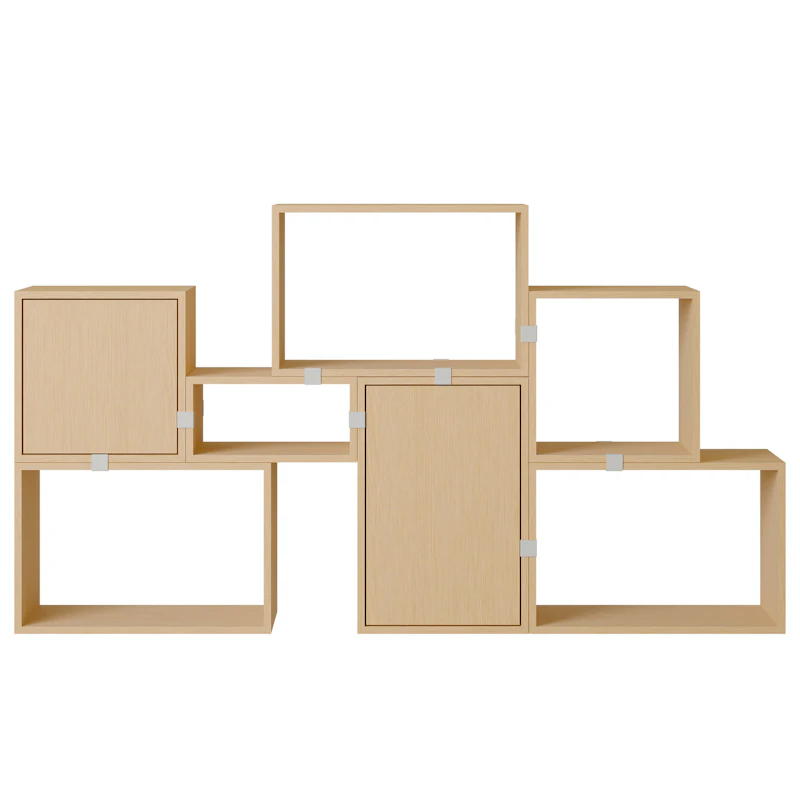 Stacked Configuration 6 Bokhylle, Eik
