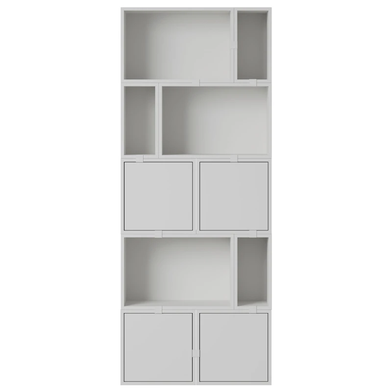 Stacked Configuration 8 Bokhylle, Grå