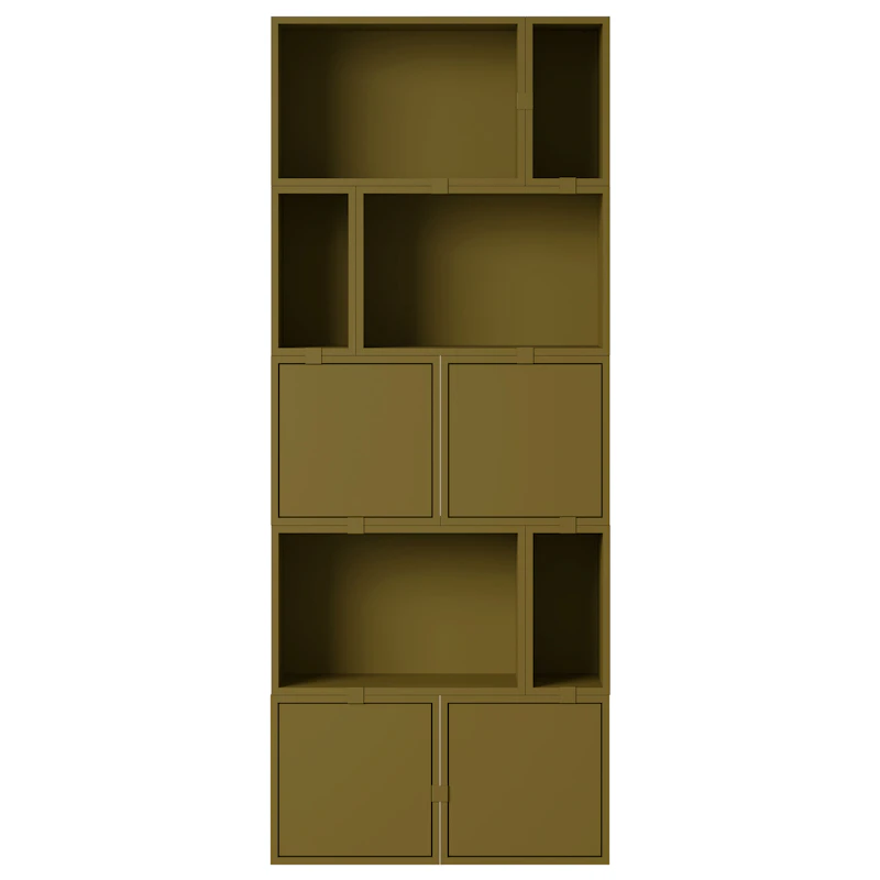 Stacked Configuration 8 Bokhylle, Mørkegrønn