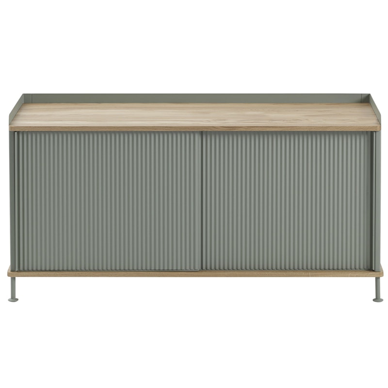 Enfold Skjenk 45x124 cm, Oljet Eik / Dusty Green