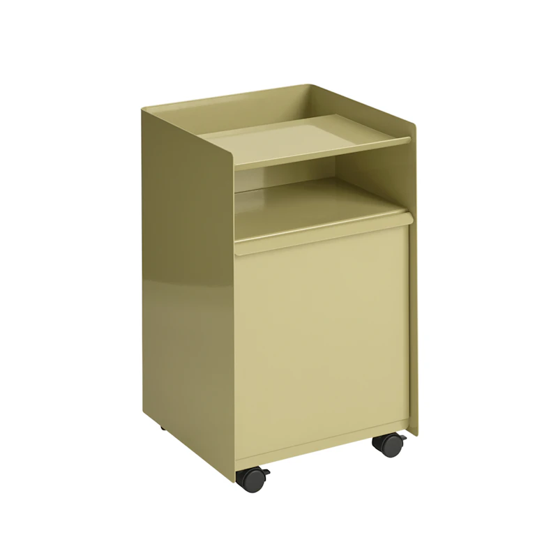 Folded Oppbevaringsvogn Med dør, Mørk Beige