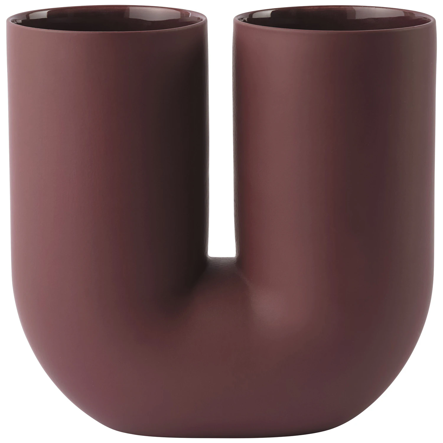 Muuto Kink Vase 26 Cm  -  Vaser Steingods Deep Red - KNKVAS26A06