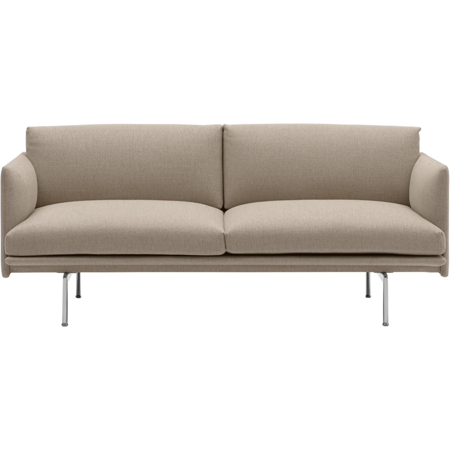 Outline Sofa 2-seters, Ecriture 240 / Polert Aluminium | RoyalDesign.no