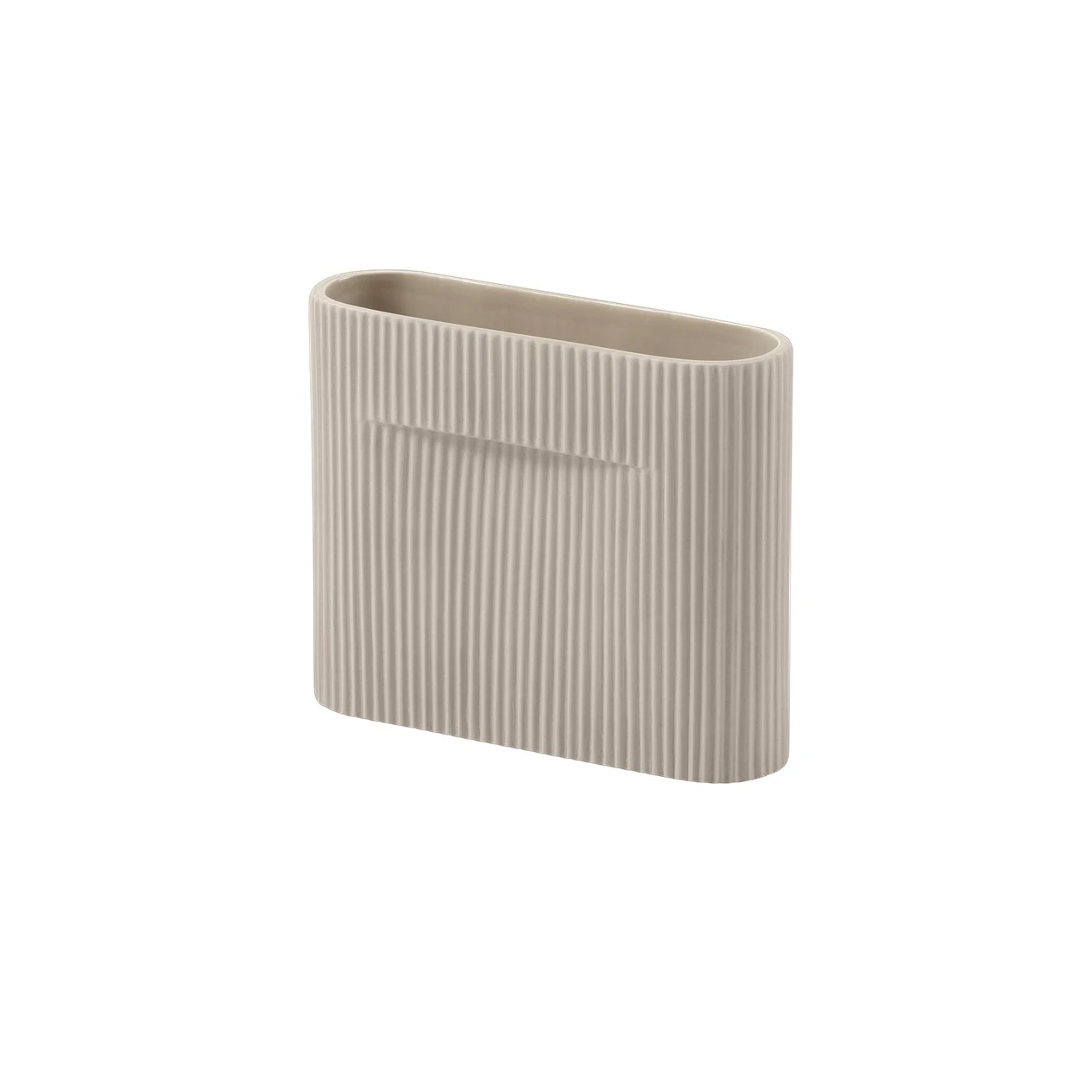 Muuto Ridge Vase 16,5 Cm  -  Vaser Steingods Beige - RIDVAS16A01