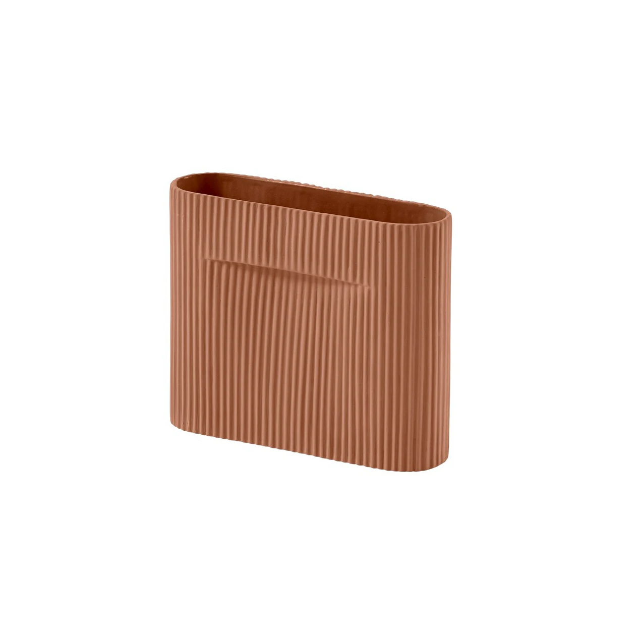 Muuto Ridge Vase 16,5 Cm  -  Vaser Terrakotta Terracotta - RIDVAS16A02
