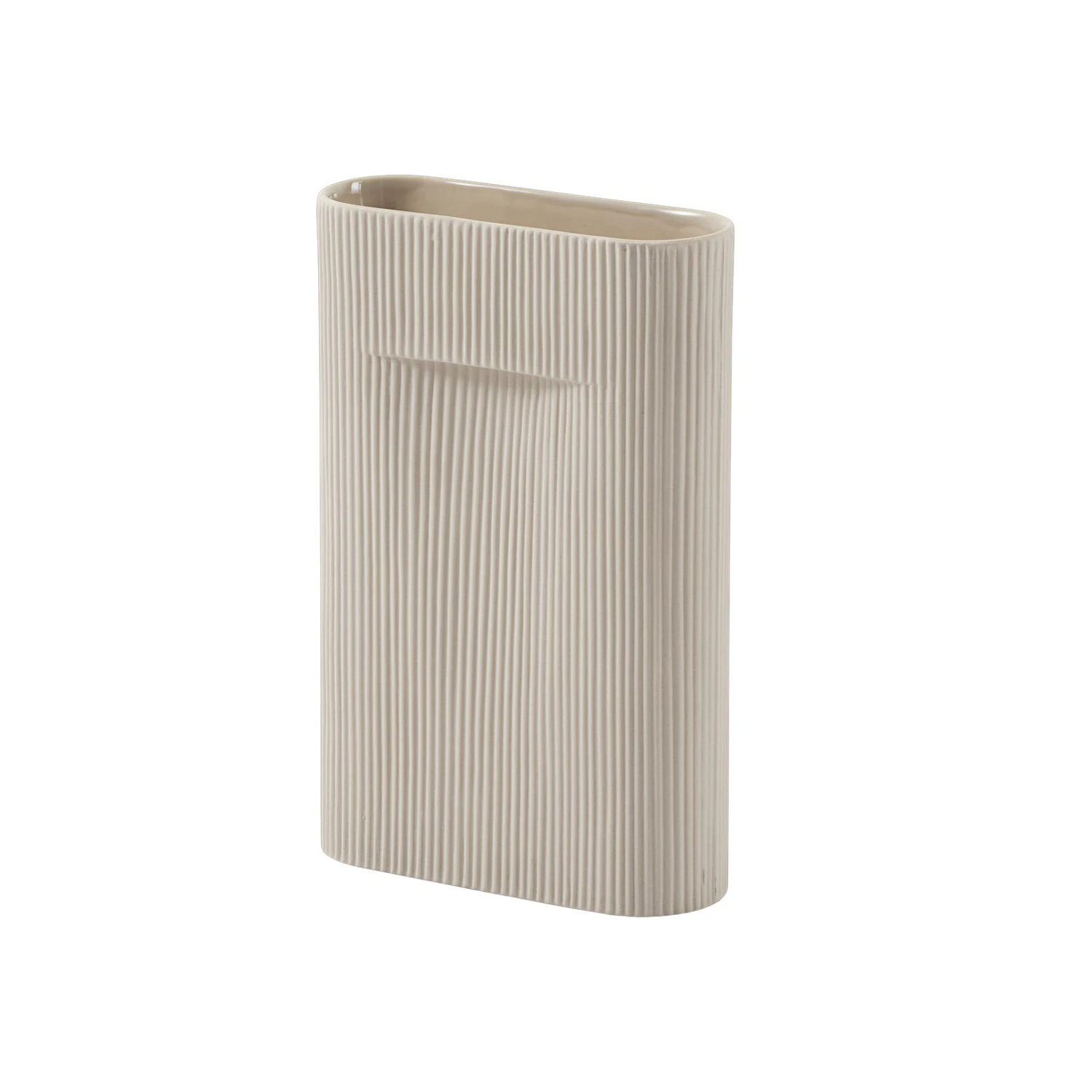 Muuto Ridge Vase 35 Cm  -  Vaser Steingods Beige - RIDVAS35A01
