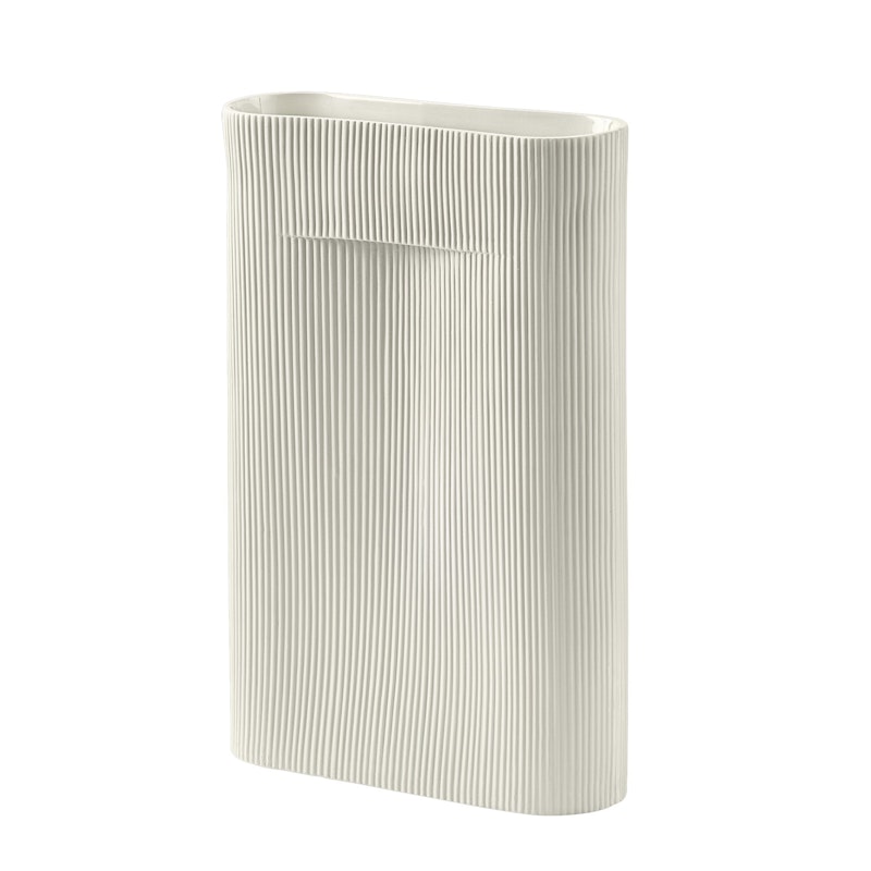 Ridge Vase 48 cm, Off-white