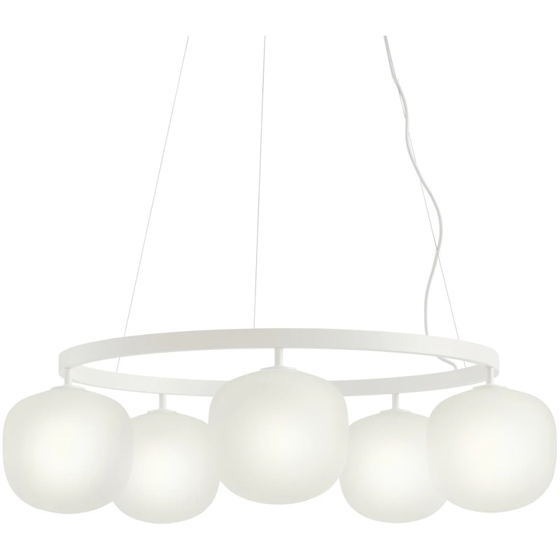 Rime Lysekrone 80 cm, Hvit