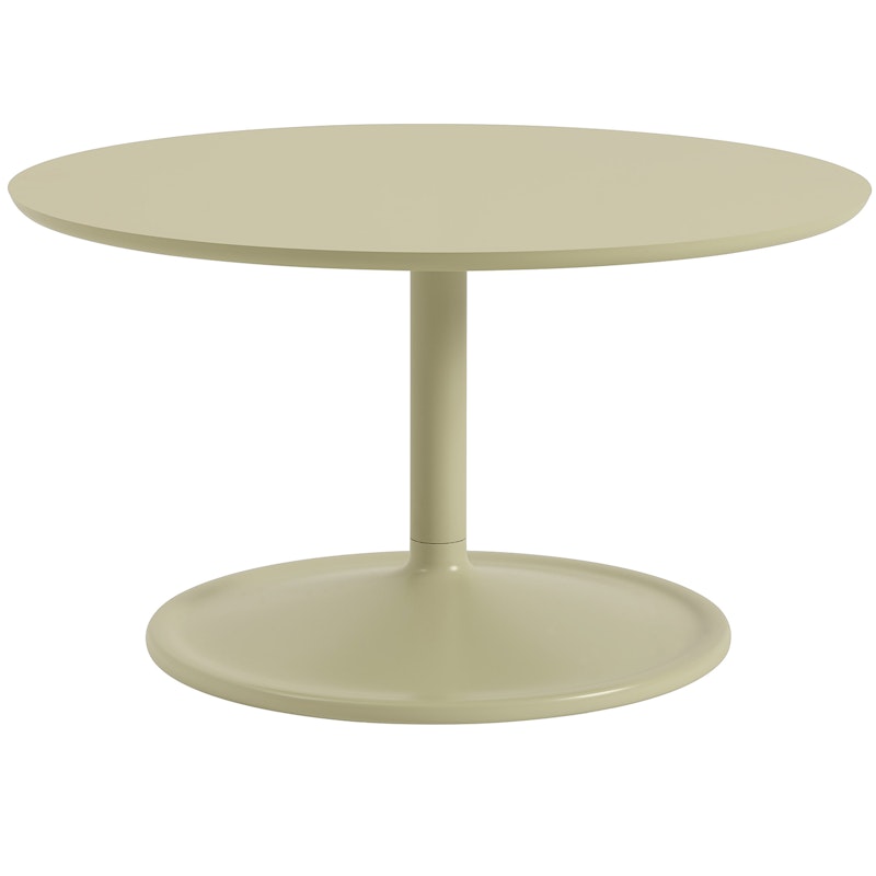 Soft Salongbord Ø75 cm, Laminat Beige Green