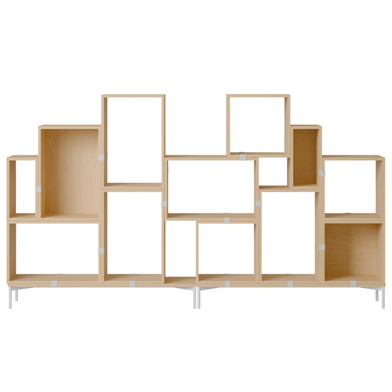 Stacked Configuration 3 Bokhylle, Eik