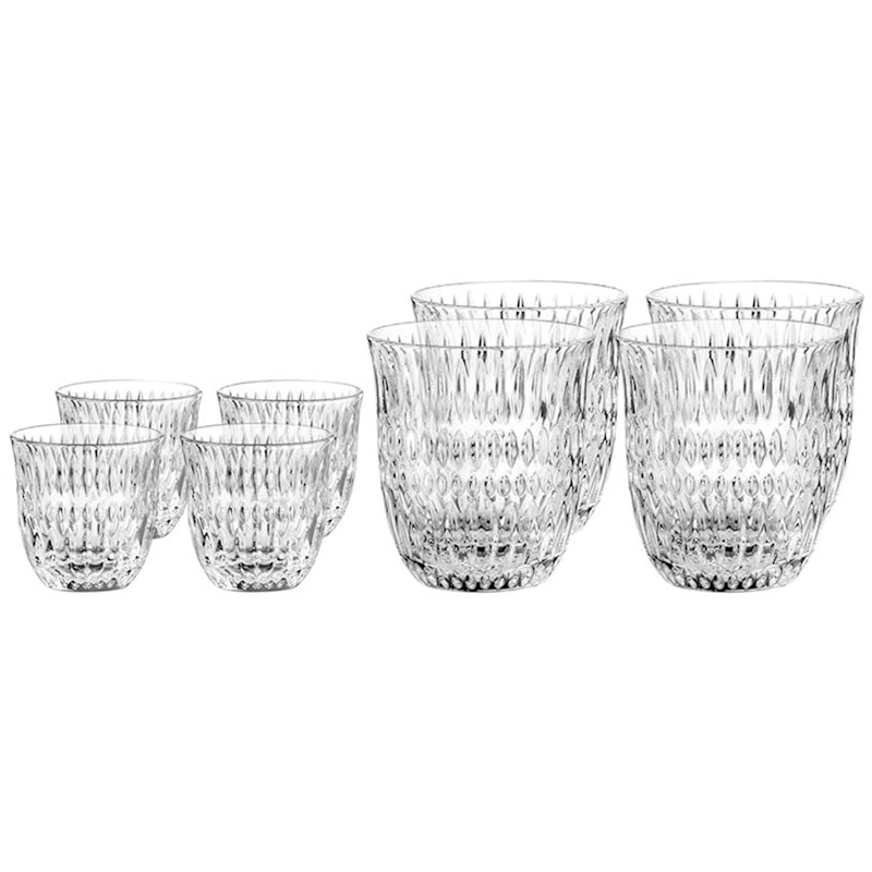 Ethno Barista Glass Med To Størrelser, 8-pk
