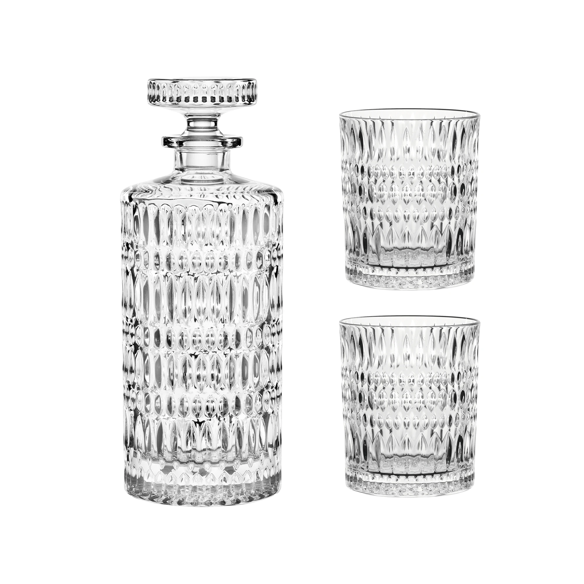 Nachtmann Ethno Whiskysett 3-pk - Whiskeyglass & Cognacglass Krystall Transparent - 106157