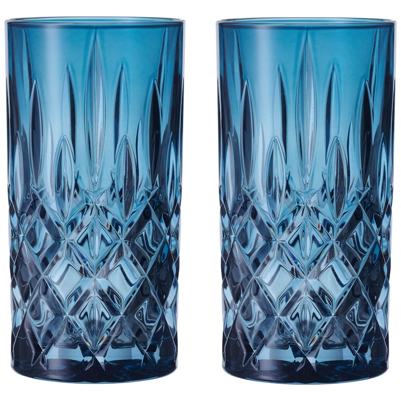 Noblesse Longdrinkglass 37 cl 2-pk, Vintage Blue