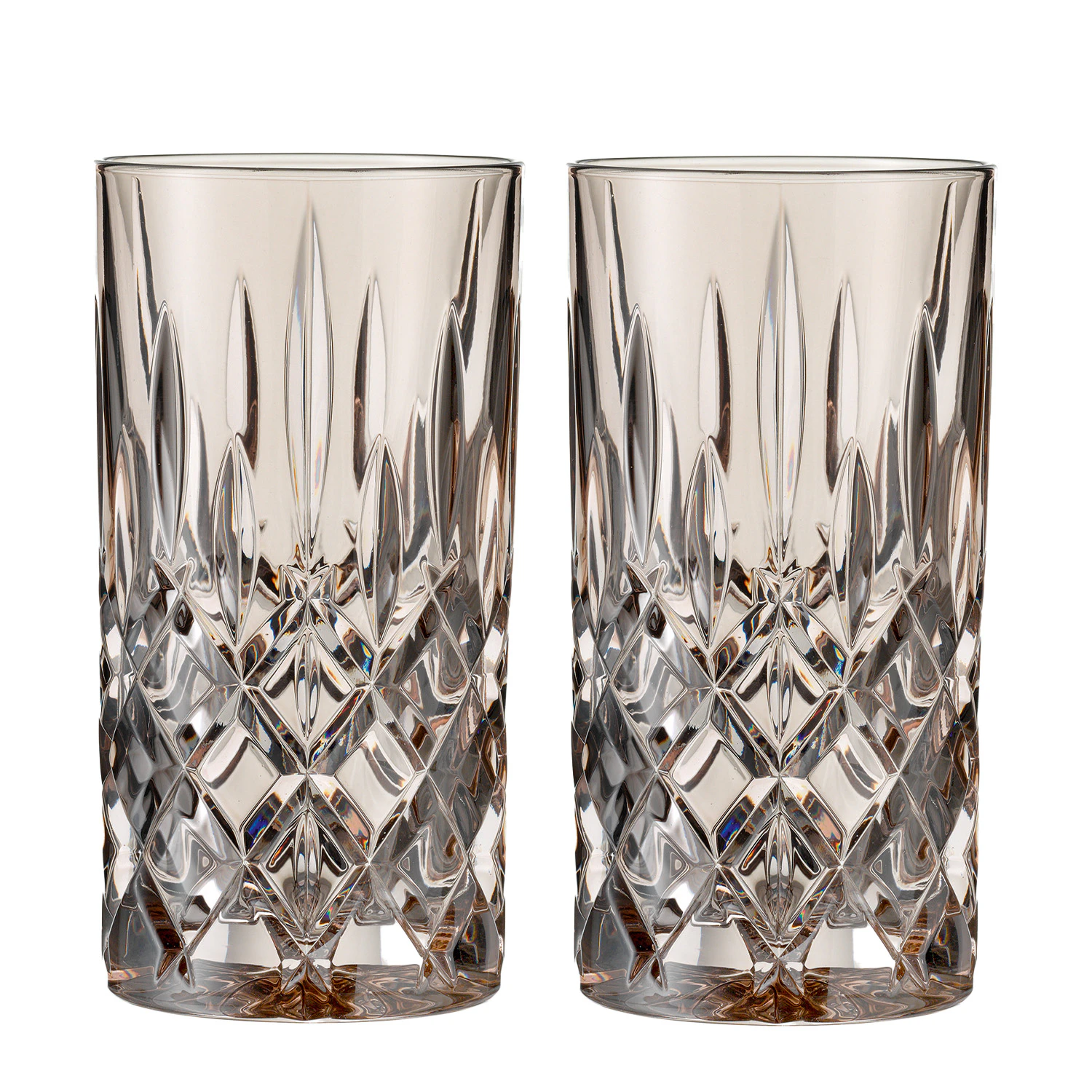 Nachtmann Noblesse Longdrinkglass 37 Cl 2-pk  -  Highballglass & Longdrinkglass Krystall Taupe - 105713