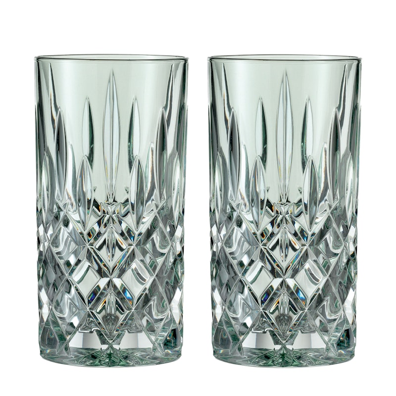 Noblesse Longdrinkglass 37 cl 2-pk, Mintgrønn