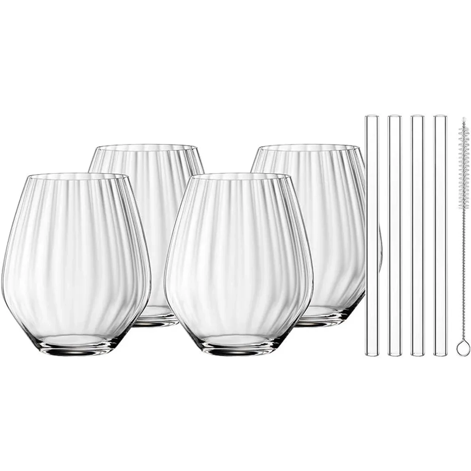 Nachtmann Taste Good Glass With Straw 4-pack -  Tumblerglass Krystall Klar - 104367