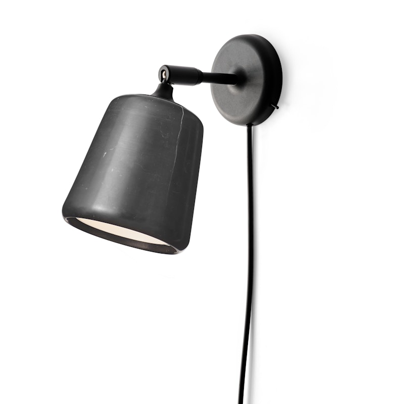 Material Vegglampe,  Svart Marmor